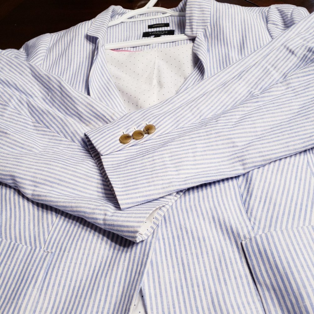 Talbots plus size cotton/linen suit jacket